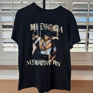 Myke Towers Young Kingz Mi Droga Song Title Black Shirt Size Large Reggaeton
